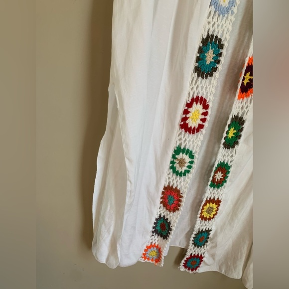 DAVI & DANI Crochet Boho Cardigan wrap kimono granny square swimsuit cover - Picture 2 of 7